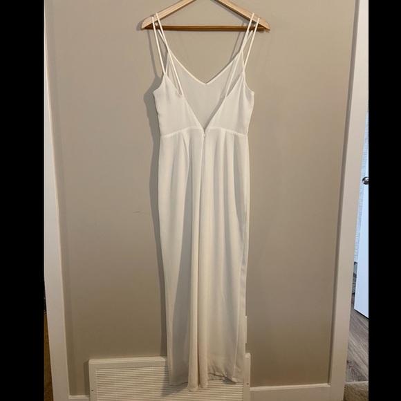 White chiffon jumpsuit - Picture 2 of 4